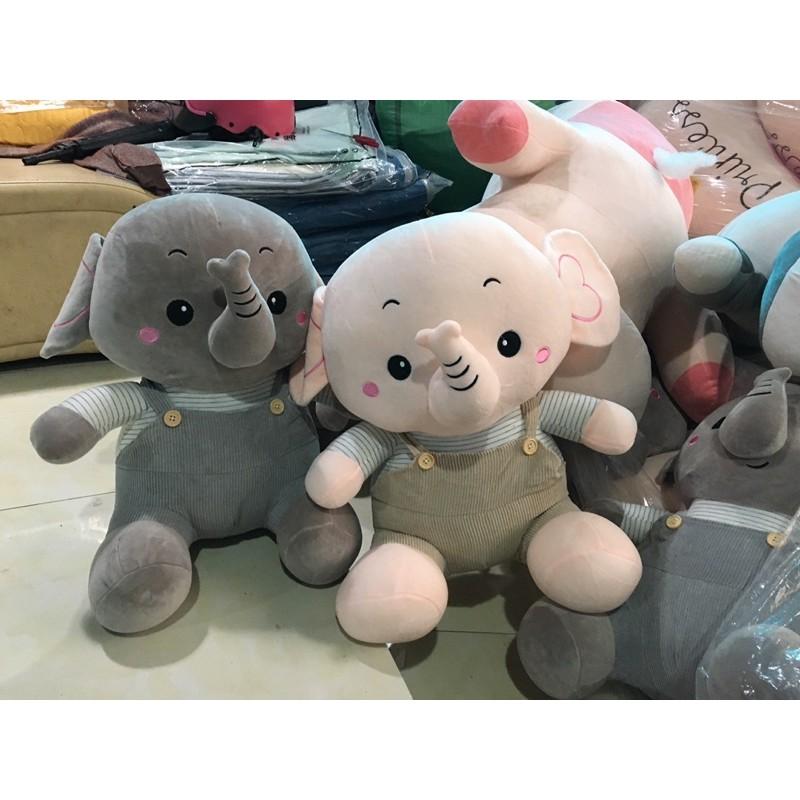 Thú bông voi màu hồng size 55cm cho bé