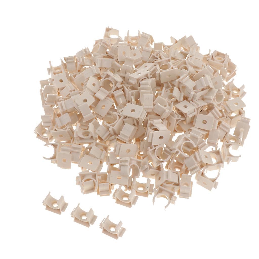 PVC Household U Shaped Water Supply Pipe Hose Clamps Clips White Product A
