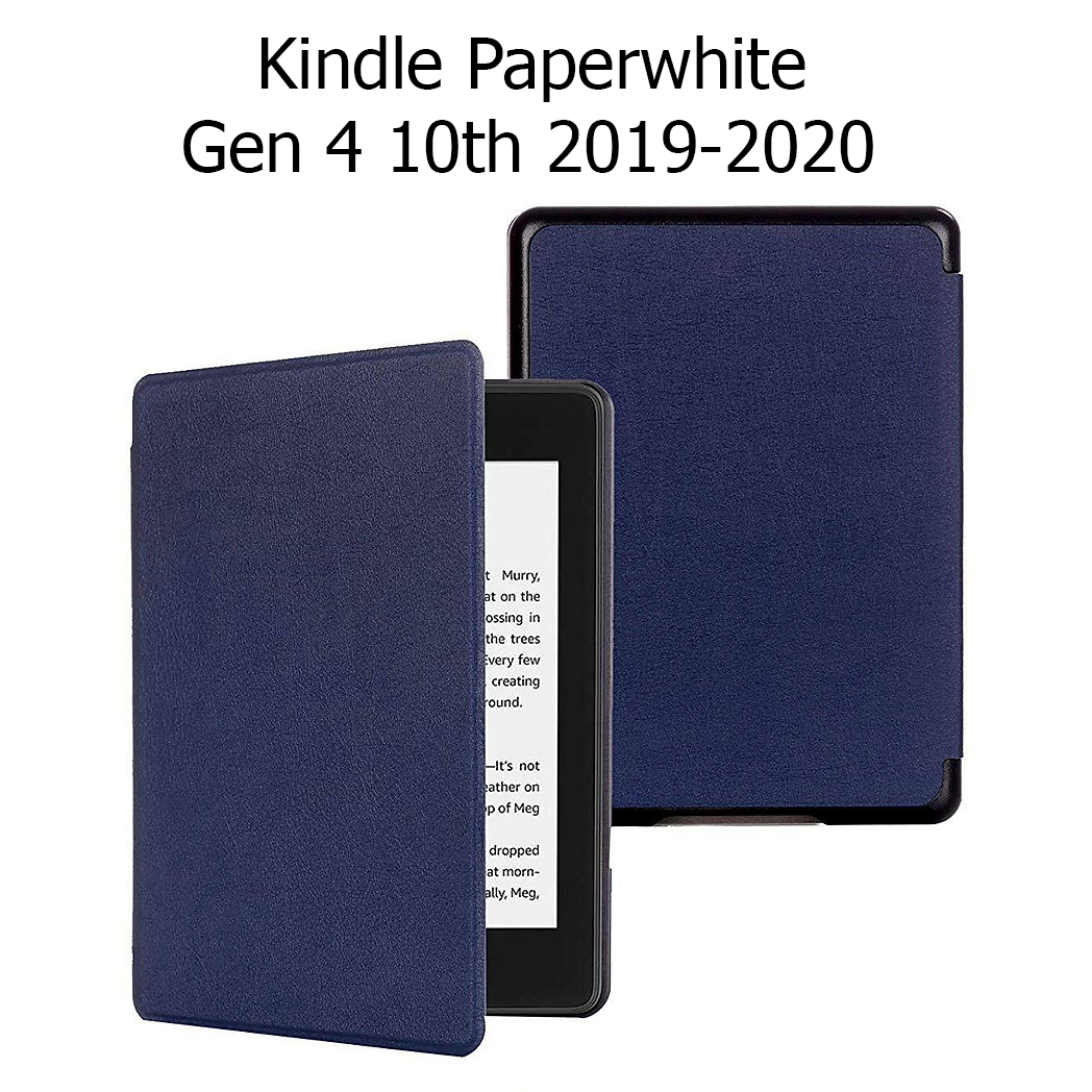 Bao Da Cover Cho Máy Đọc Sách Kindle Paperwhite Gen 4 10th 2019 Vân Da