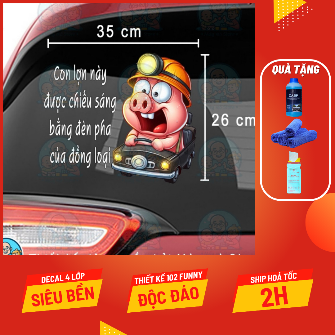 Decal dán xe, tem dán xe, 3 bích mời đi trước - thiết kế đặc biệt phủ sơn UV dán kính hậu ôtô Mày mò Store