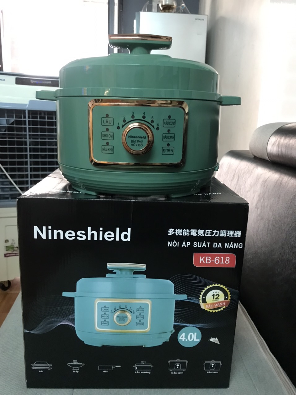 Nồi áp suất đa năng 6 trong 1 nineshield KB-618 dung tích 4 lít