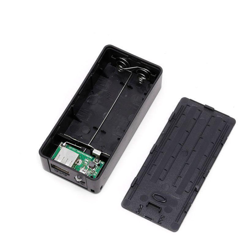 Vỏ hộp sạc dự phòng DIY 5V 1A 2 x pin 18650 với có đèn LED cho điện thoại