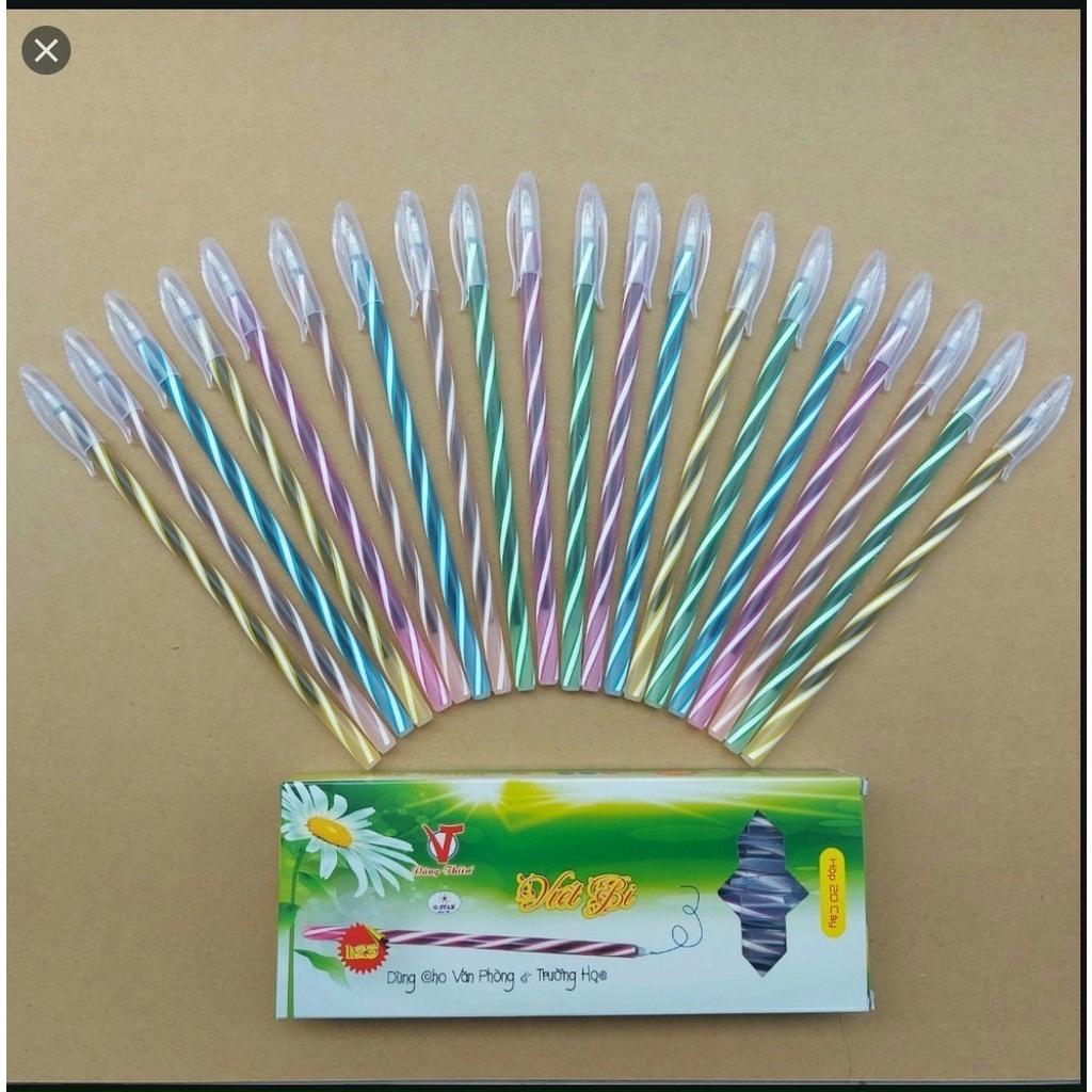Hộp 20 bút bi nến dài Ấn Độ cao cấp, nét mực đậm - VPP THIÊN ÁI