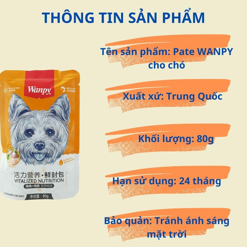 PATE WANPY dinh dưỡng cho chó - Gói 80g