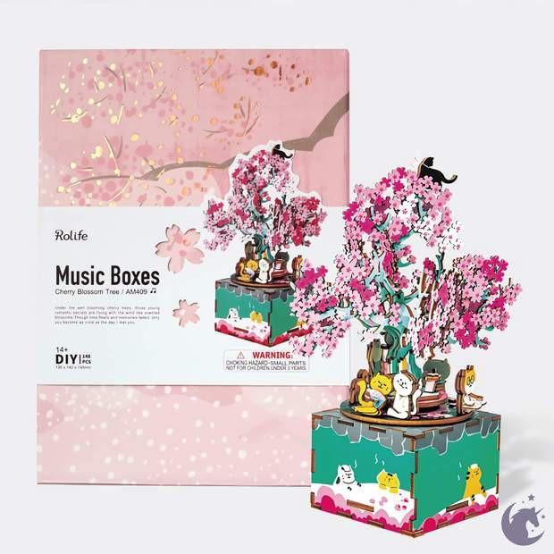 Mô hình Hộp nhạc Cherry Blossom Tree AM409 Music Box