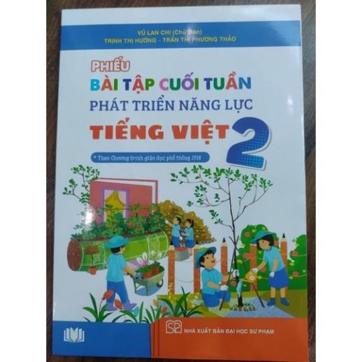 Hình ảnh Sách - Combo Phiếu bài tập cuối tuần phát triển năng lực Toán + Tiếng Việt lớp 2 ( cánh diều )