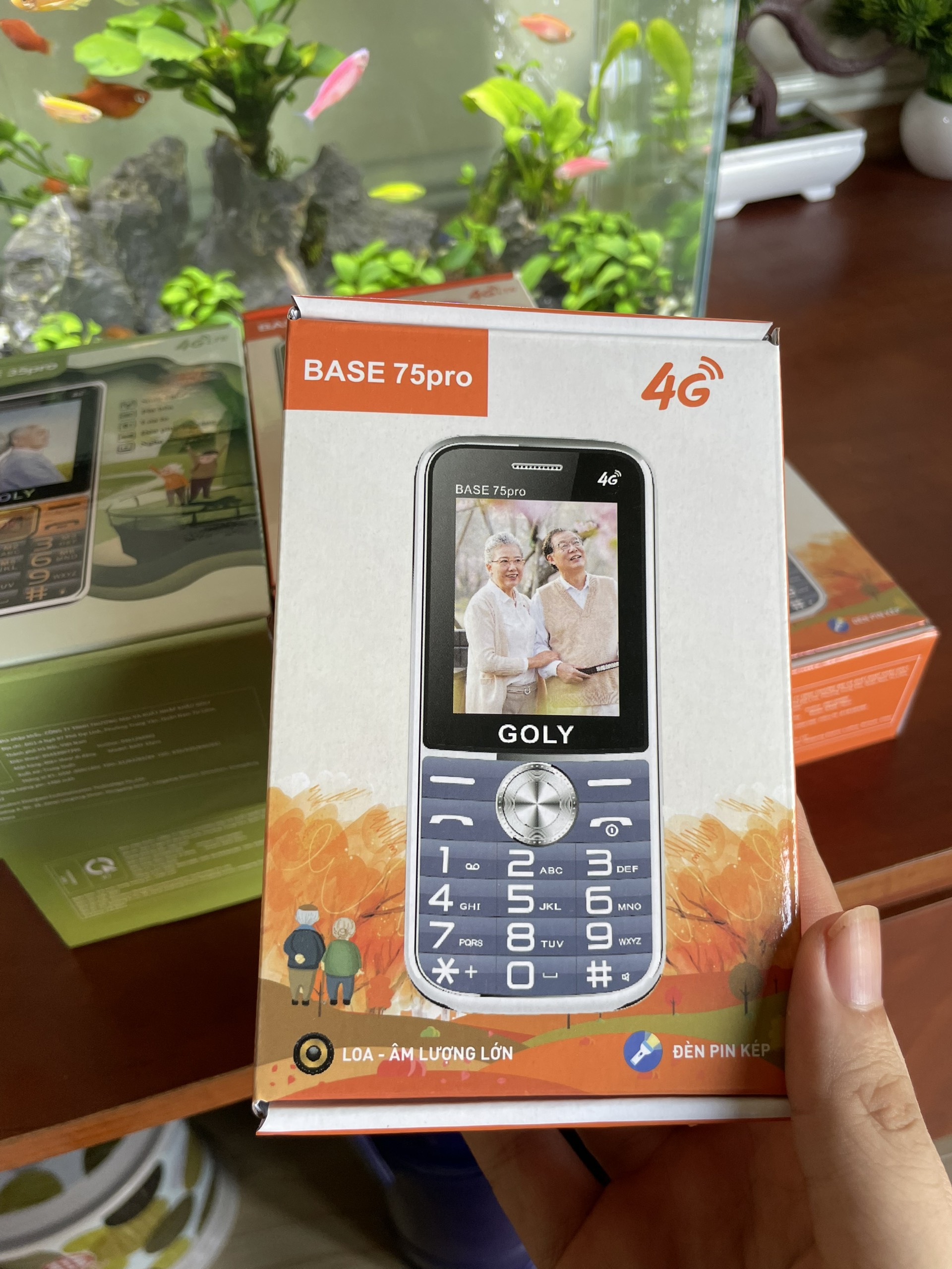 Điện thoại Goly Base 75 Pro 4G LTE ,Pin khủng ,Màn hình lớn ,mạng 4G- Hàng chính hãng