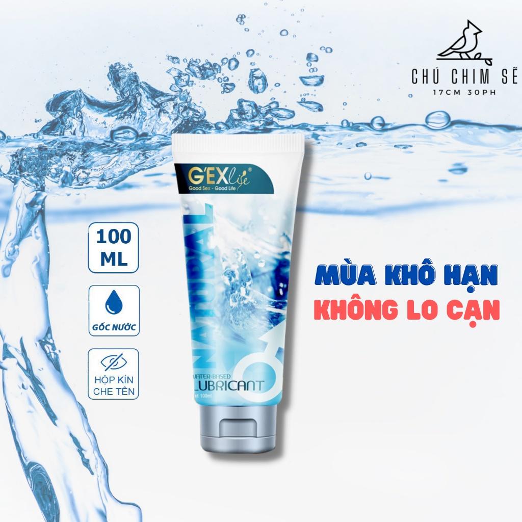 Gel bôi trơn G'exlife/ Gexlife Natural tăng khoái cảm, Gel Massage Body Dầu Bôi Trơn Gốc Nước 100ml- Chú Chim Sẽ