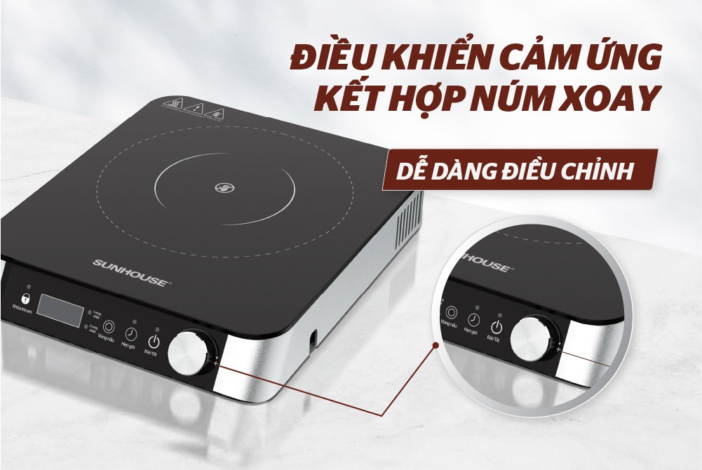 BẾP HỒNG NGOẠI HAI VÒNG NHIỆT SUNHOUSE SHD6024 - Hàng Chính Hãng