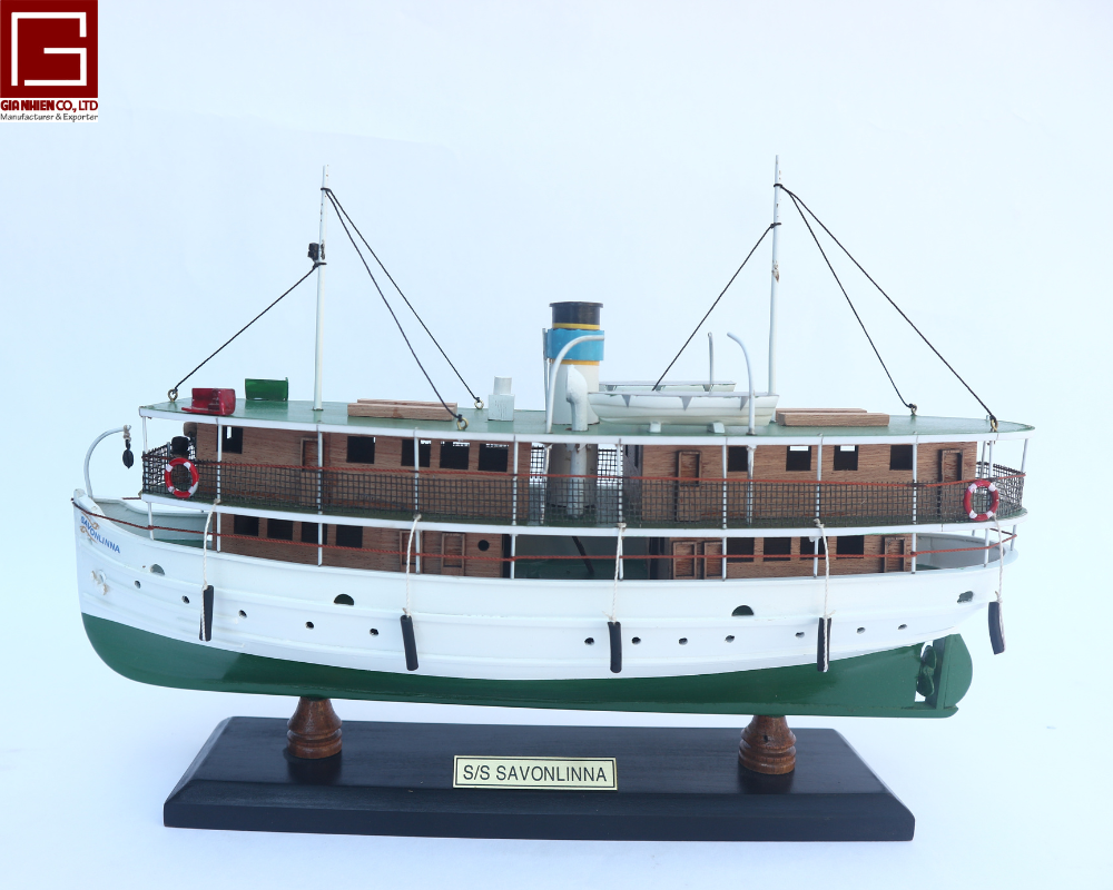 Mô Hình Thuyền Gỗ Giá Rẻ Gia Nhiên Dạng Thuyền Du Lịch SS SAVONLINNA Chuẩn Hàng Xuất Khẩu