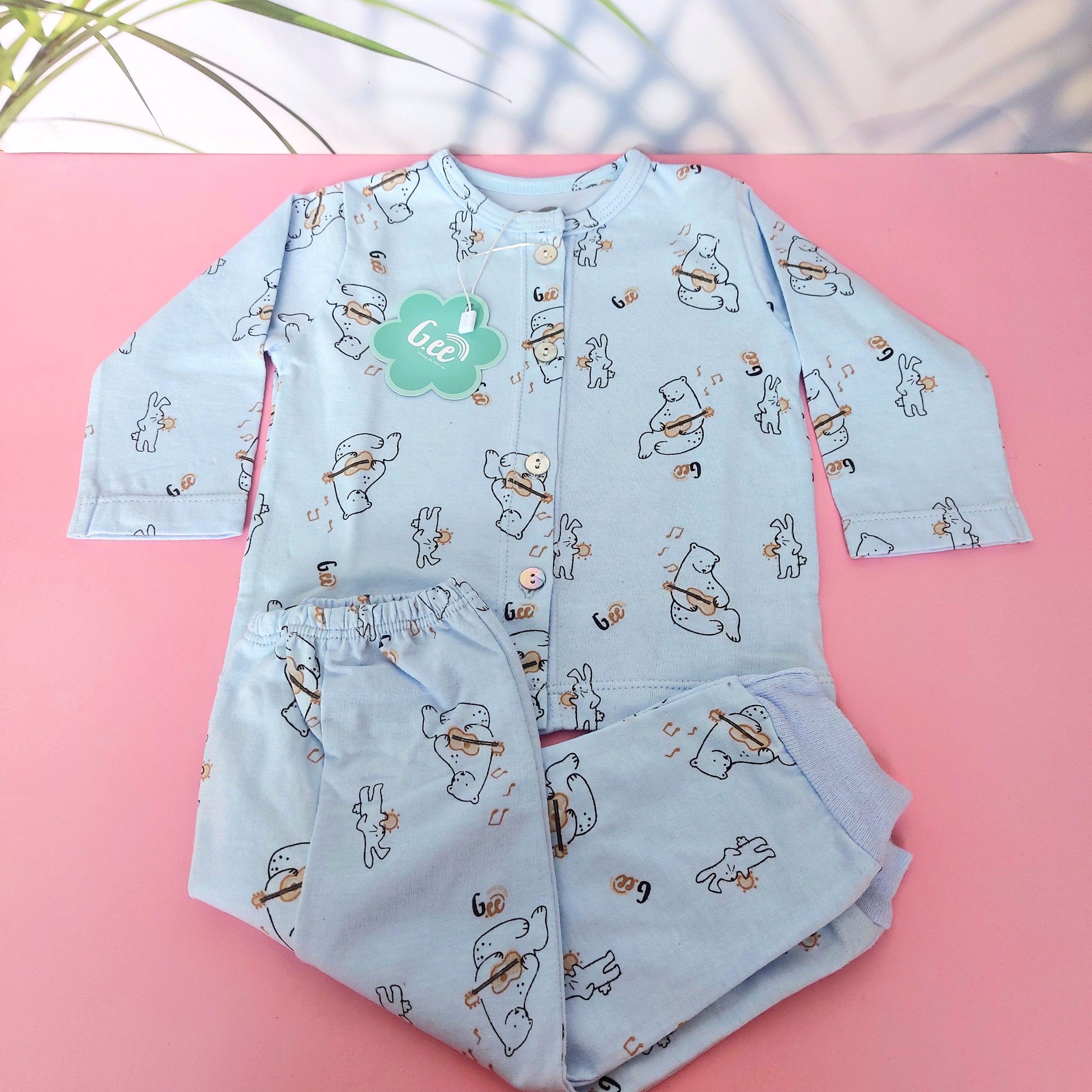 Quần Áo Sơ Sinh Bé Trai Bé Gái Dài Tay Set Bộ Đồ Em Bé Trẻ Em Họa Tiết Dễ Thương Vải Cotton Mềm Mịn, Thấm Hút Mồ Hôi