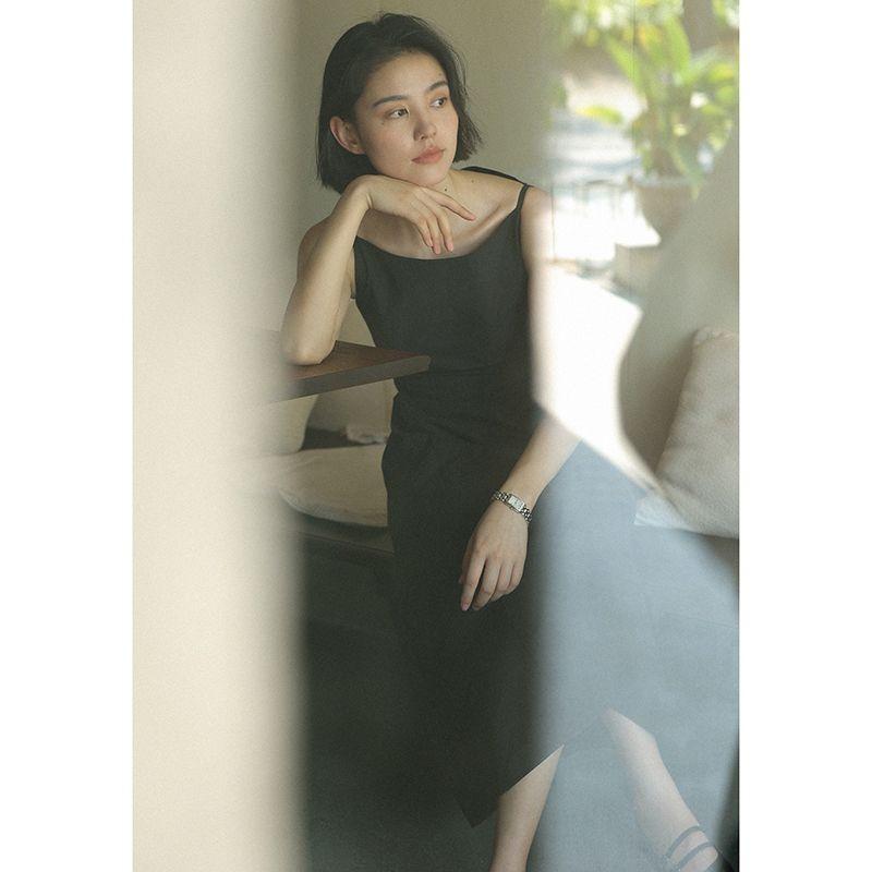 TOBE1SHOP Phong cách Pháp khí chất Vintage vai đầm phụ nữ mùa hè biển nghỉ mát gió không tay áo treo vest váy mỏng