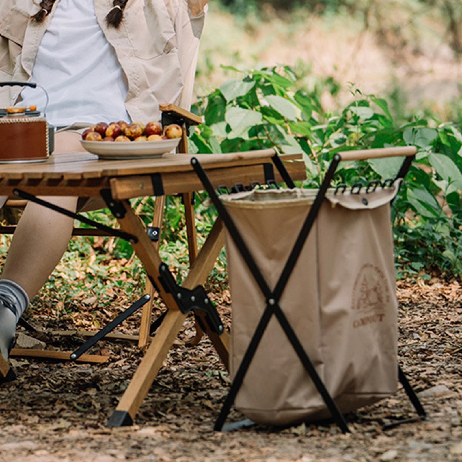 Foldable Trash Bags Holder Stand Frame Portable for Beach Household Barbecue