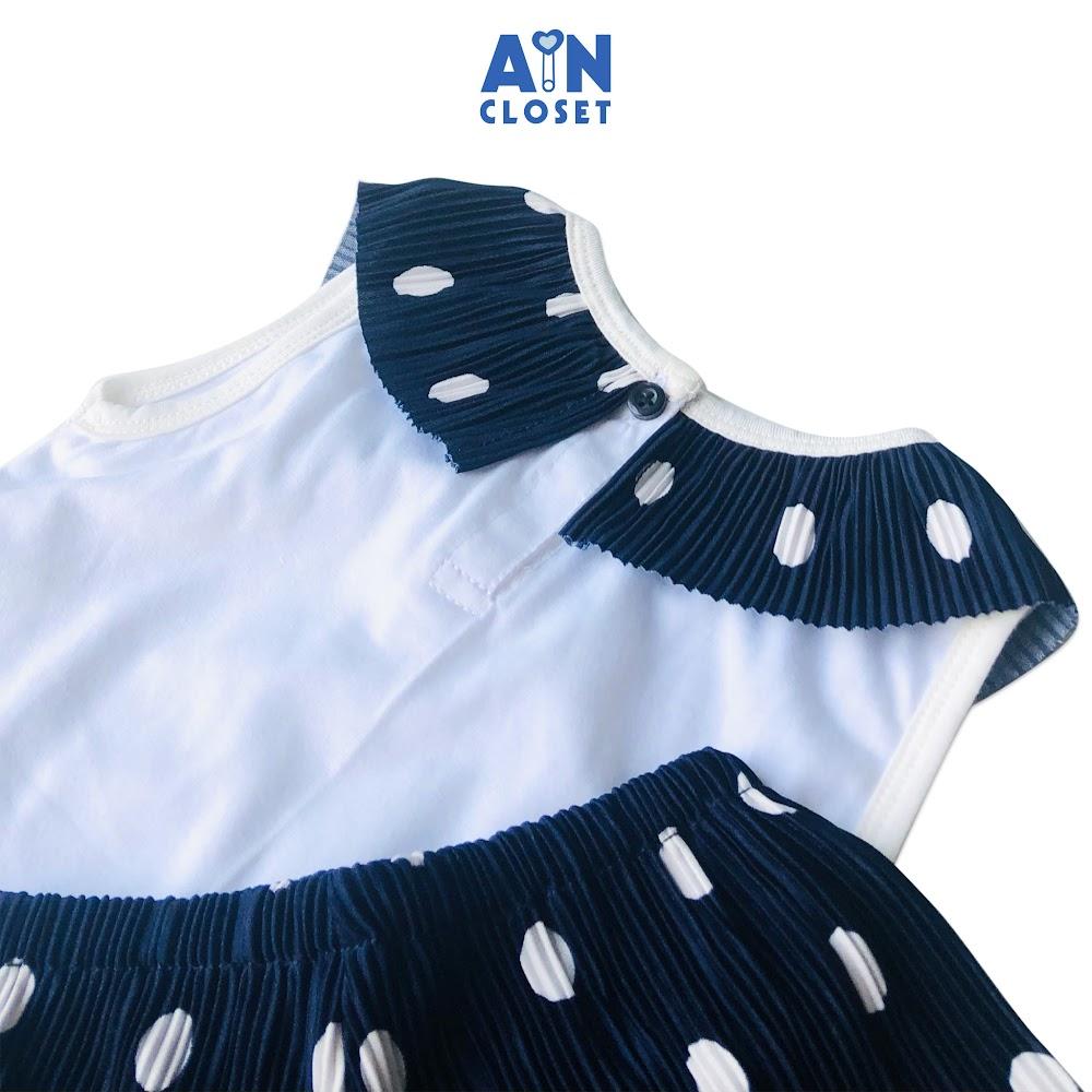 Bộ quần áo lửng bé gái Họa tiết Bi xanh đen quần ngố - AICDBGGPYBPZ - AIN Closet
