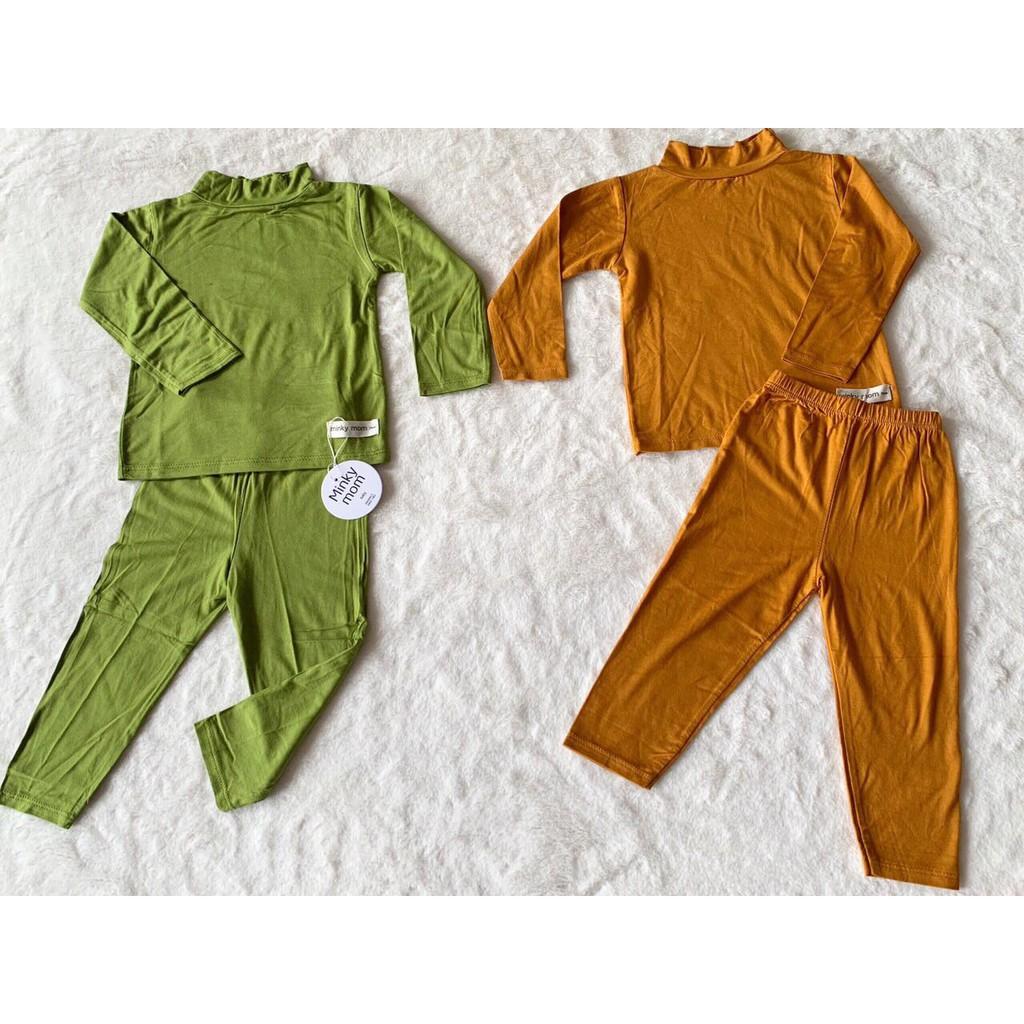 Bộ dài tay cổ cao quần dài lưng thấp cho bé 7-19kg