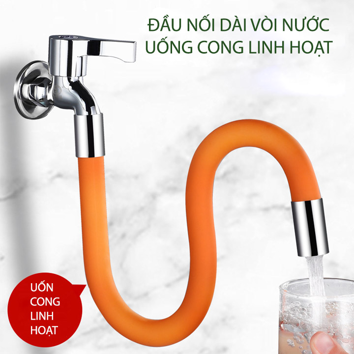 Ống nối dài vòi nước uốn cong linh hoạt 360 độ, đầu kết nối bằng đồng, dài 20-30-50cm tùy chọn