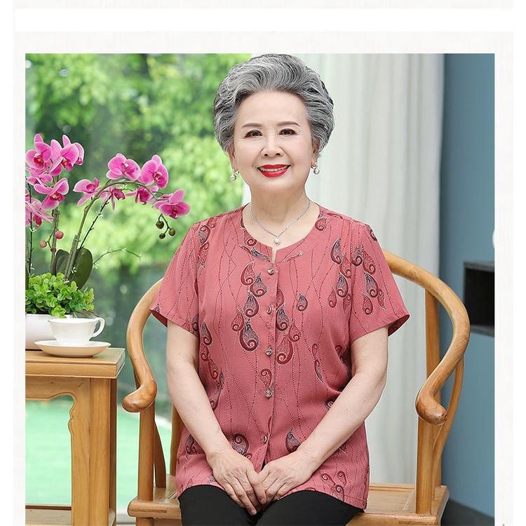 ÁO sơ mi ngắn tay trung niên người già, hàng sẵn, giọt nước