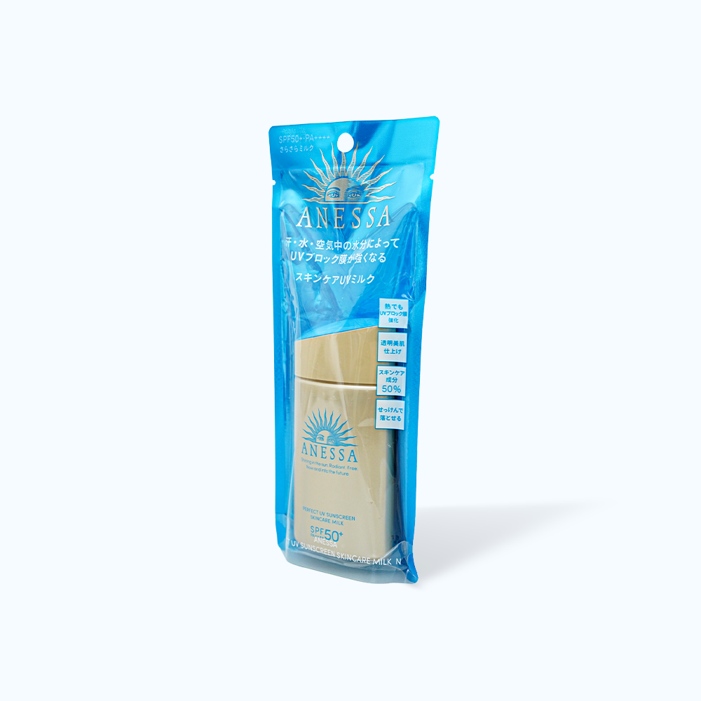 Sữa chống nắng ANESSA Perfect UV Sunscreen Skincare Milk dưỡng da kiềm dầu SPF50+/ PA++++ (Chai 60ml)