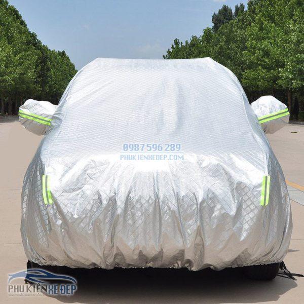 Bạt phủ xe ô tô SUV tráng nhôm 3 lớp cao cấp - Bạt phản quang chống mưa nắng (Xe 5 và 7 chỗ)