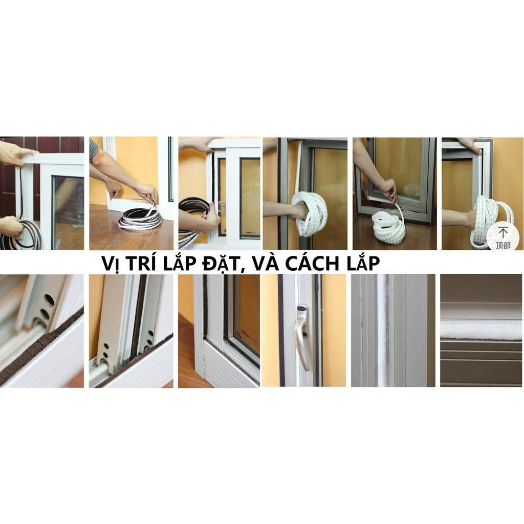 Ron sợi dán khe khung cửa, tấm chắn chống bụi, gió, hơi điều hòa (7*12mm)-Đơn vị bán 3 mét Trendycar