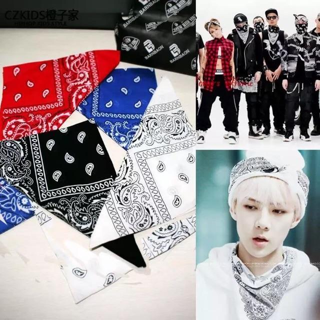 Khăn bandana nhiều mẫu cotton size 55x55cm - Maben