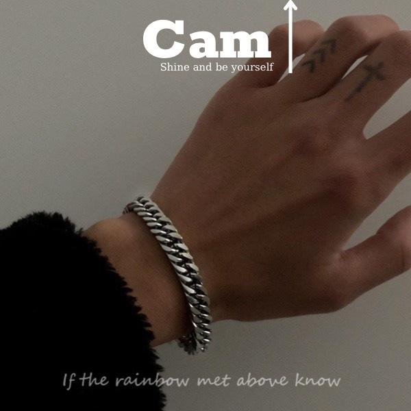 Vòng Tay Lắc Tay Dạng Dây Chuỗi Thiết Kế Đơn Giản Cho Nam Và Nữ Mắt Xích Titan Cuban - TIN Chain Xích Cam Accessories
