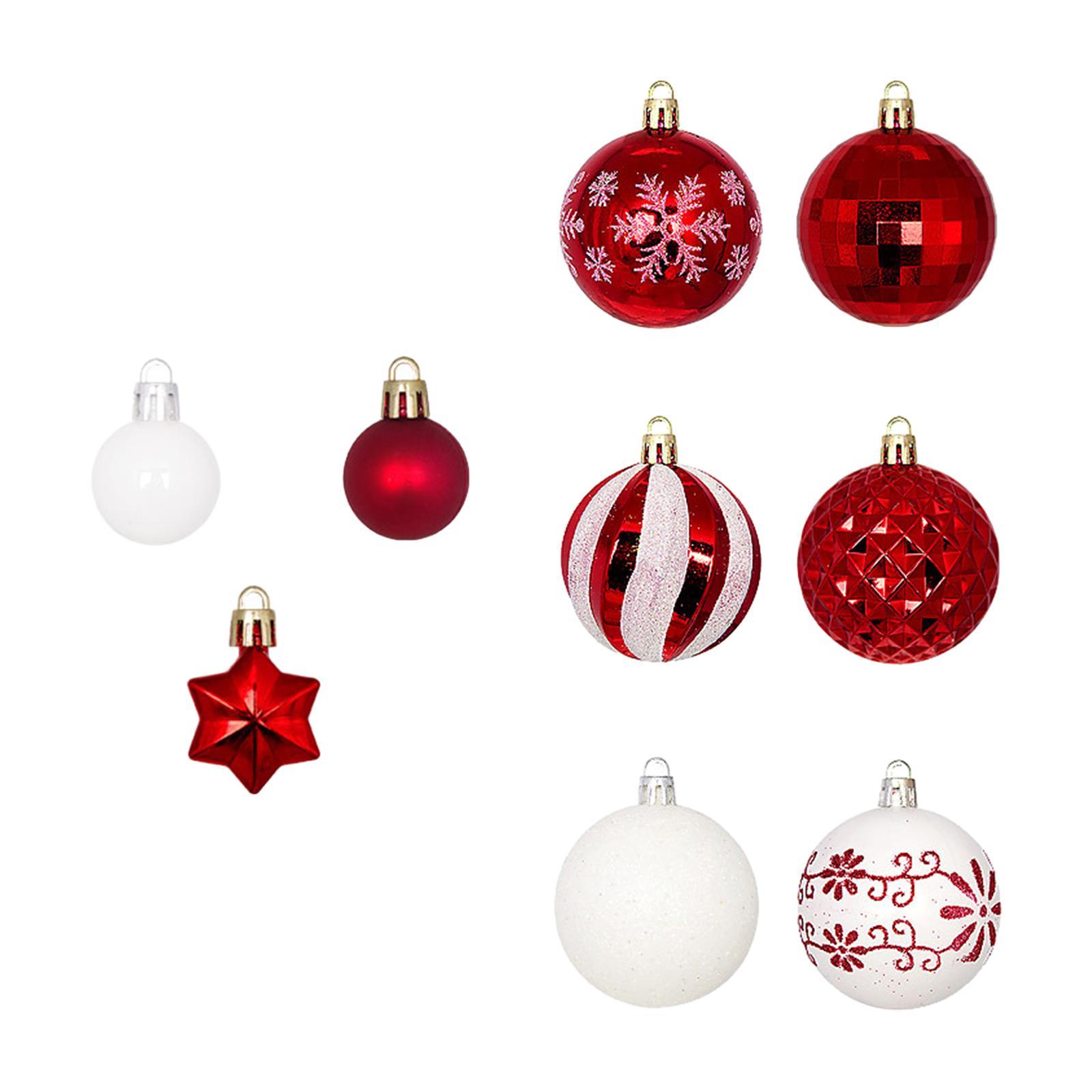 44x Christmas Balls Ornaments Christmas Tree Hanging Decoration for Birthday