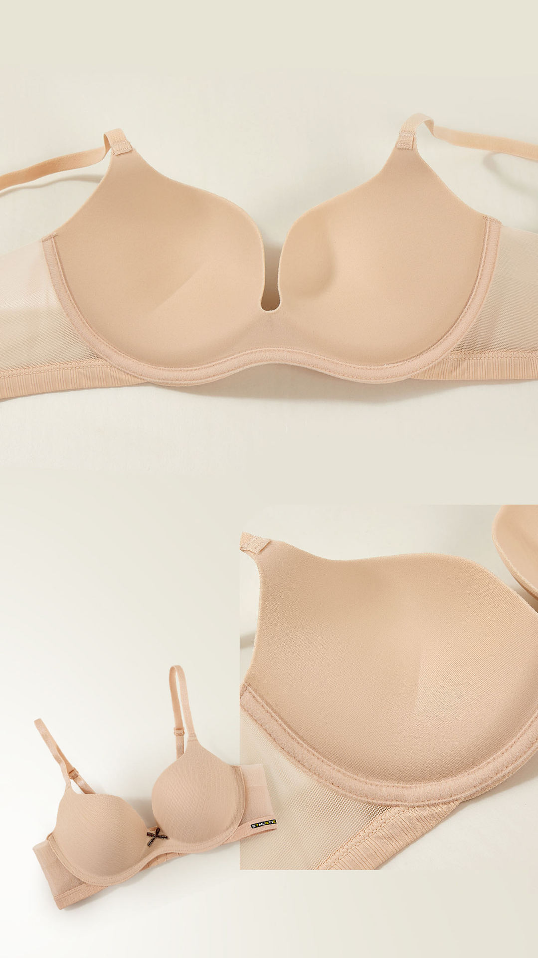 Áo Lót Nữ Su Đúc Không Gọng Kẻ Sọc Nâng Ôm Trọn Ngực S26