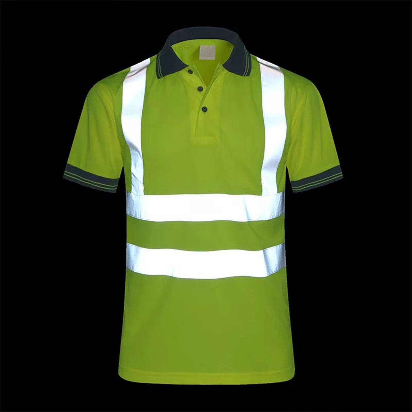 Safety Workwear, Safety T Shirt, Quick Drying Breathable Reflective Work Shirts, Reflective T Shirt, for Warehouse Construction Workwear Men