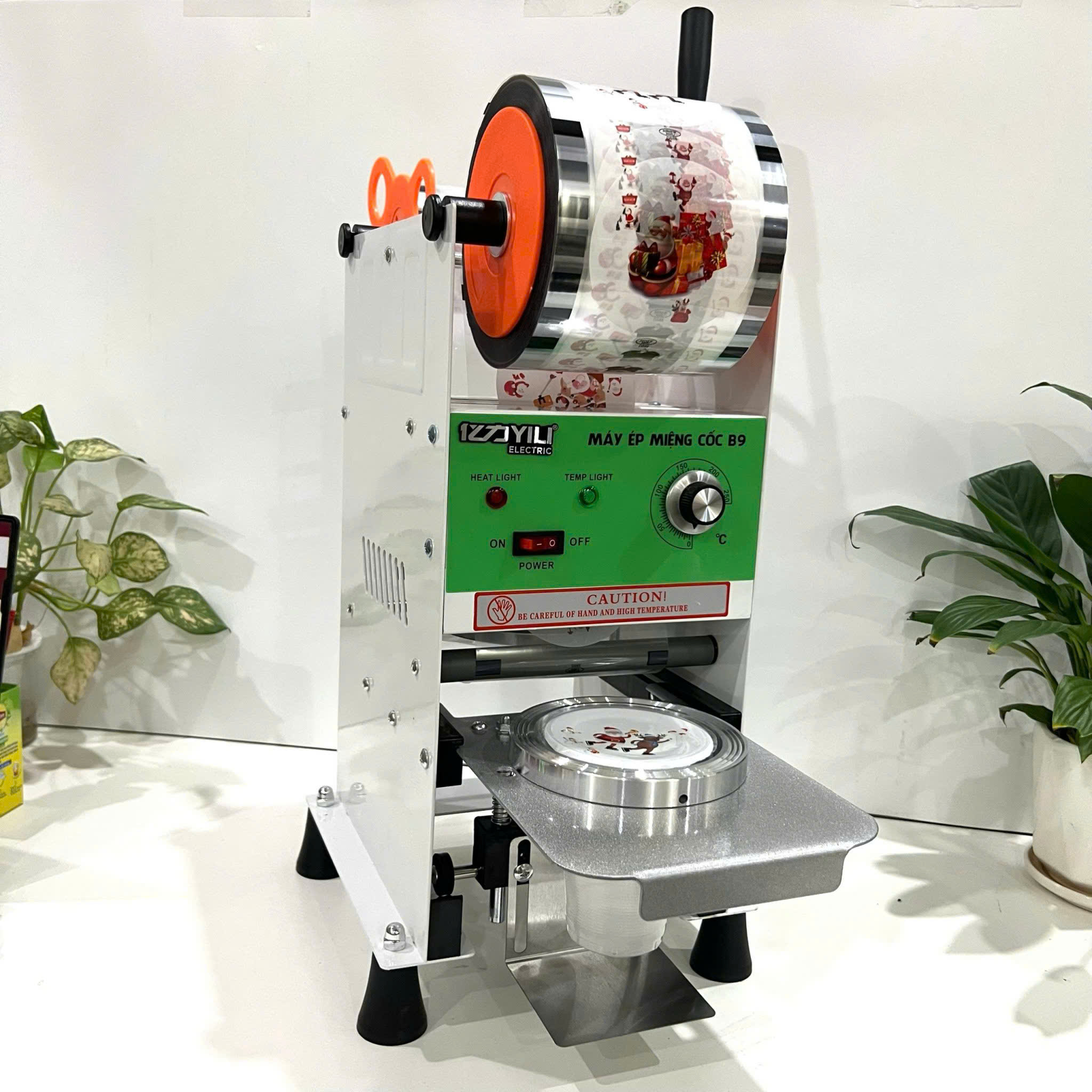 Máy Dập Nắp Cốc Trà Sữa YILI, Máy Ép Ly Nhựa, Máy Dập Nắp Thủ Công YILI B9 - HÀNG NHẬP KHẨU