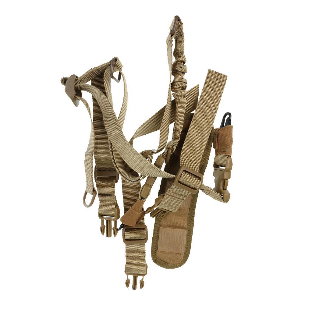 180 - 200cm Hunting 2 Point Adjustable Stretch Sling + 4 Pieces Accessory Straps
