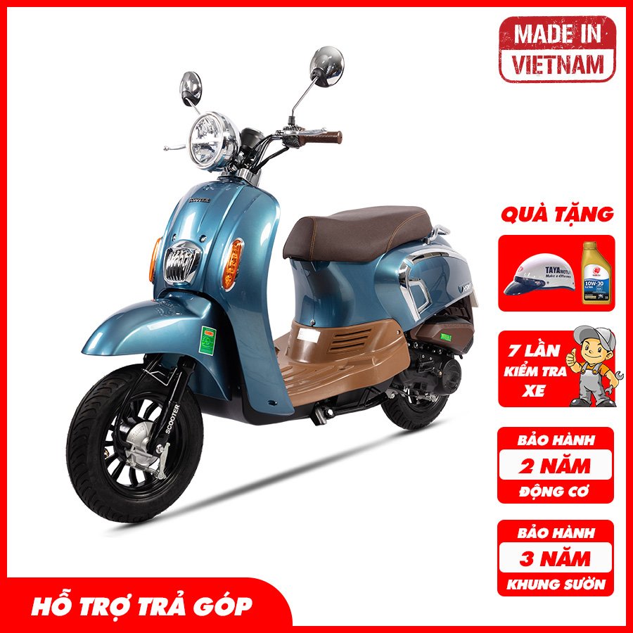 XE MÁY TAY GA 50CC SCOOTER HSV3 - Xanh Tím