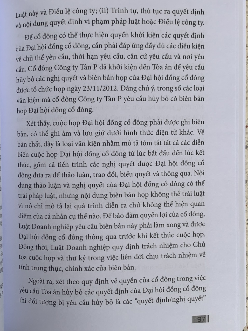 Bình Luận Án Các Tranh Chấp Điển Hình Trong Quản Trị Công Ty