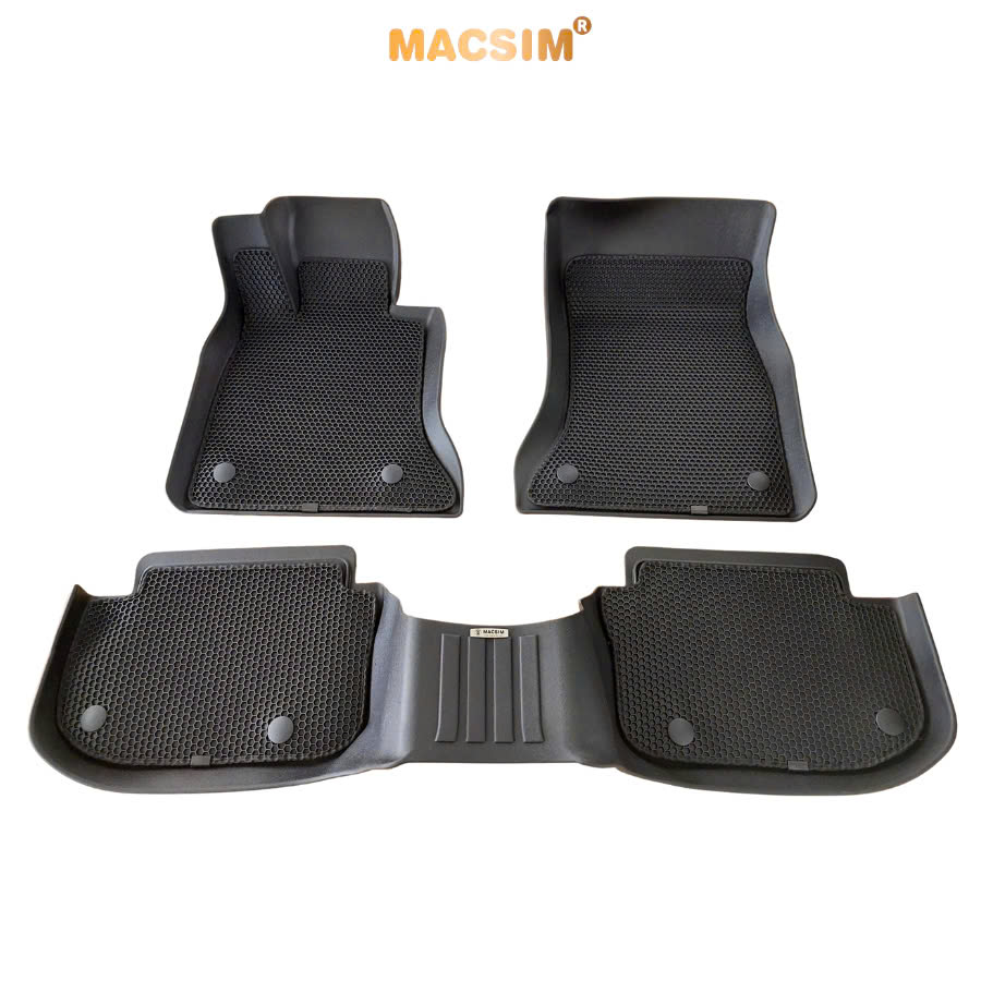 Thảm ô tô(sd1)2 lớp dạng lưới lục giác màu đen Vinfast lux A- bề mặt cao su siêu sạch