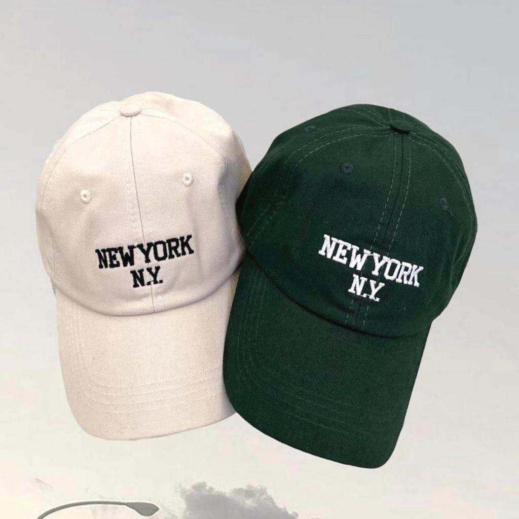 Nón mũ lưỡi trai Ulzang xanh lá thêu chữ Newyork N.Y nhiều mẫu cá tính - Nón kết nam nữ Kyubi NK04