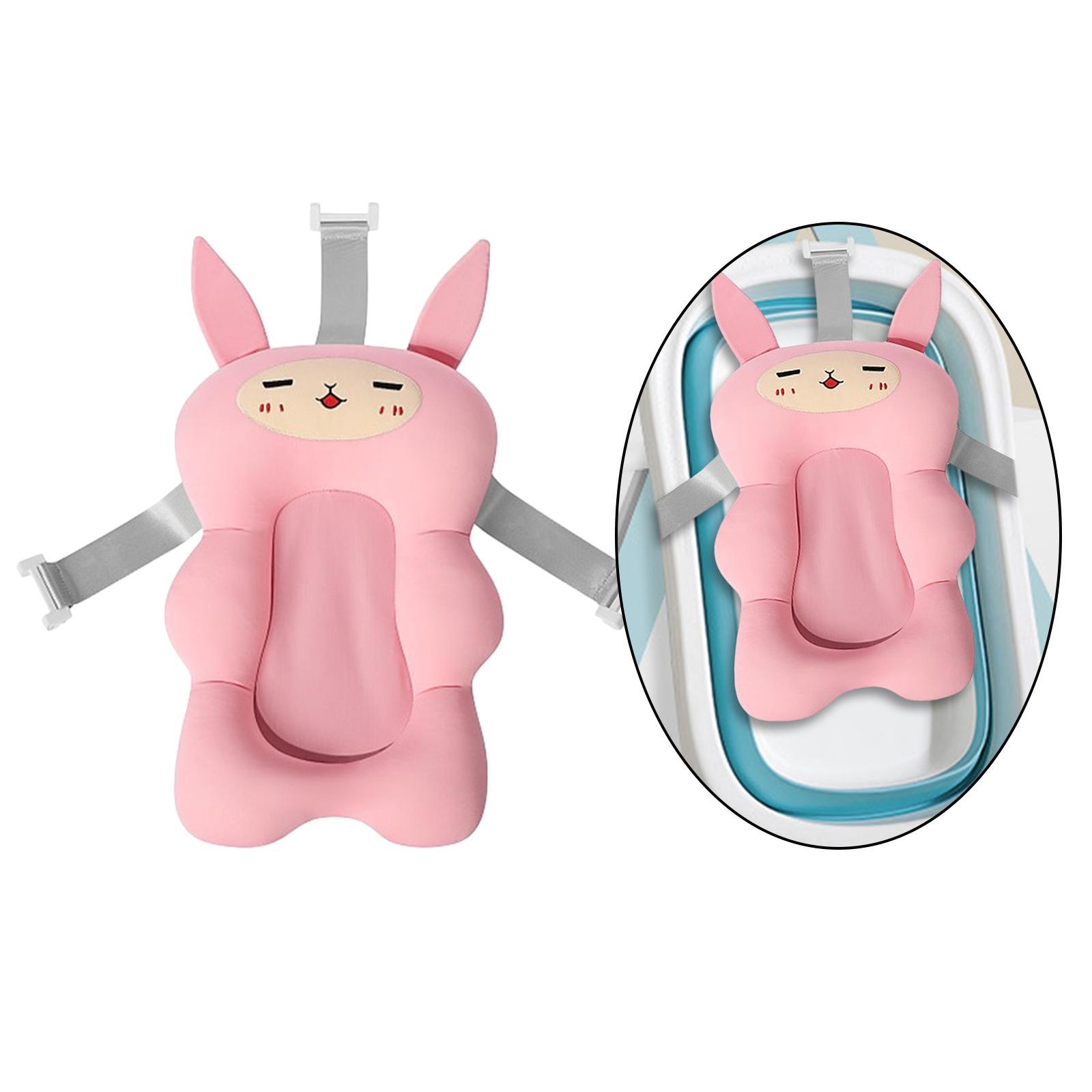 Soft Baby Bath Seat Support Mat Portable for Newborn Infant 0-6 Months