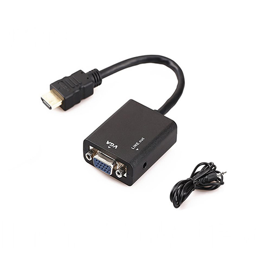 Cáp Chuyển HDMI To VGA Có Âm Thanh