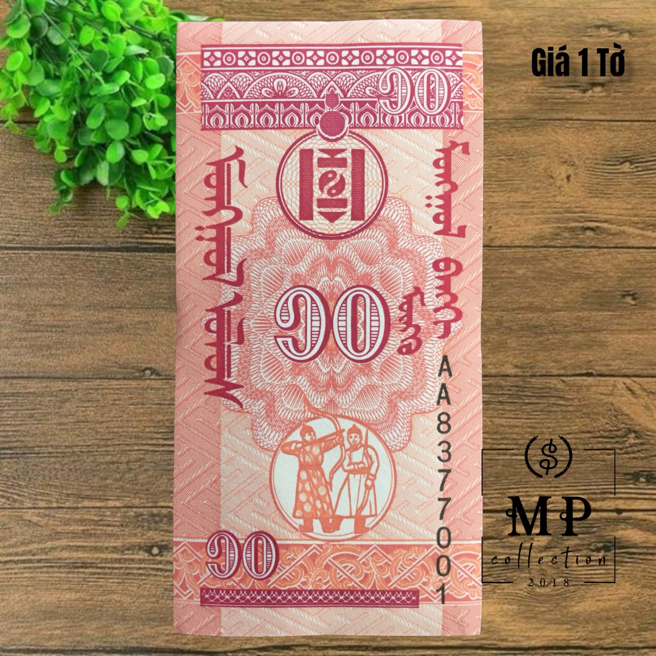 Tờ tiền đứng độc đáo Mông Cổ 10 Mongo, mệnh giá nhỏ và kích thước siêu nhỏ 45x90mm