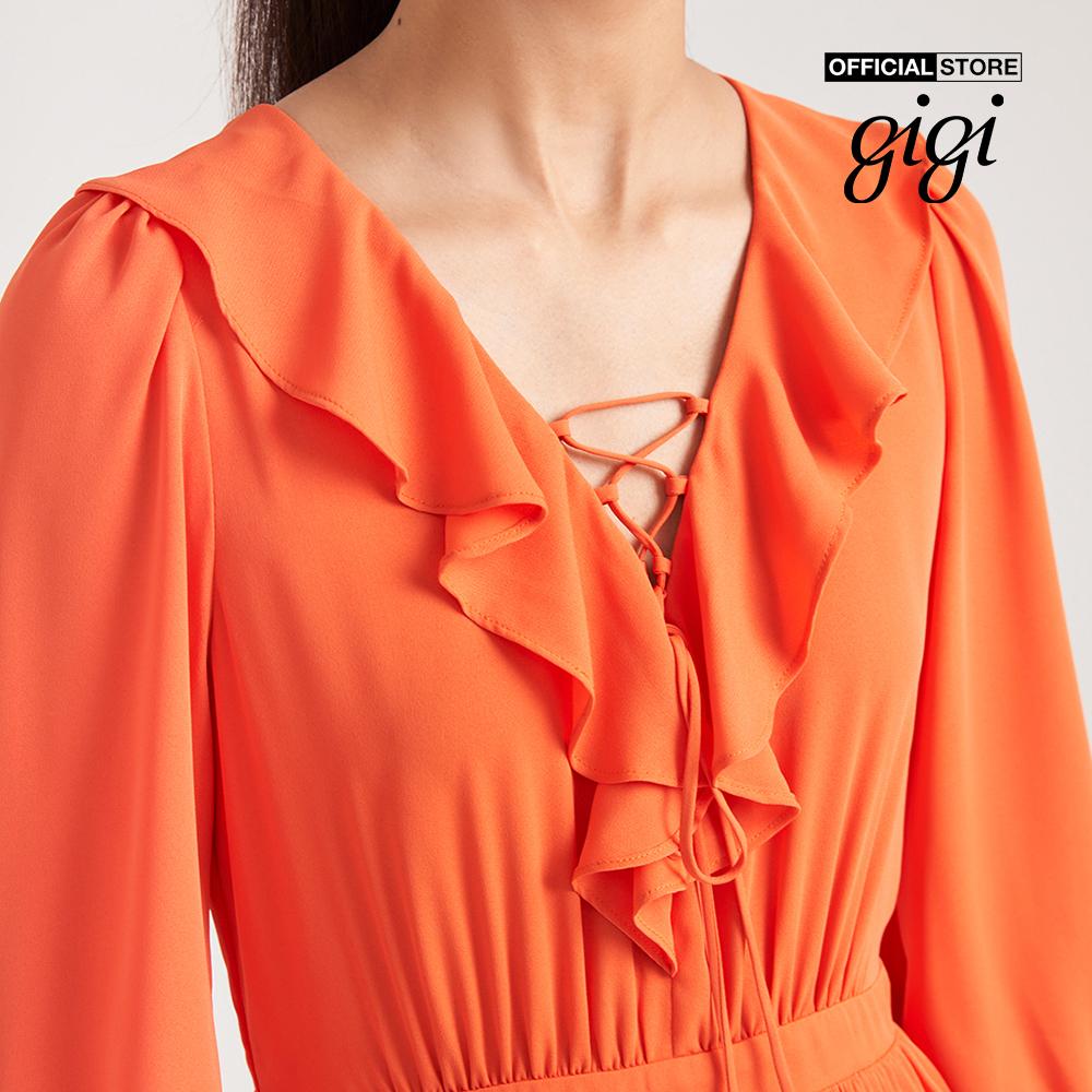 GIGI - Đầm midi phom suông tay dài hiện đại G2102D221104