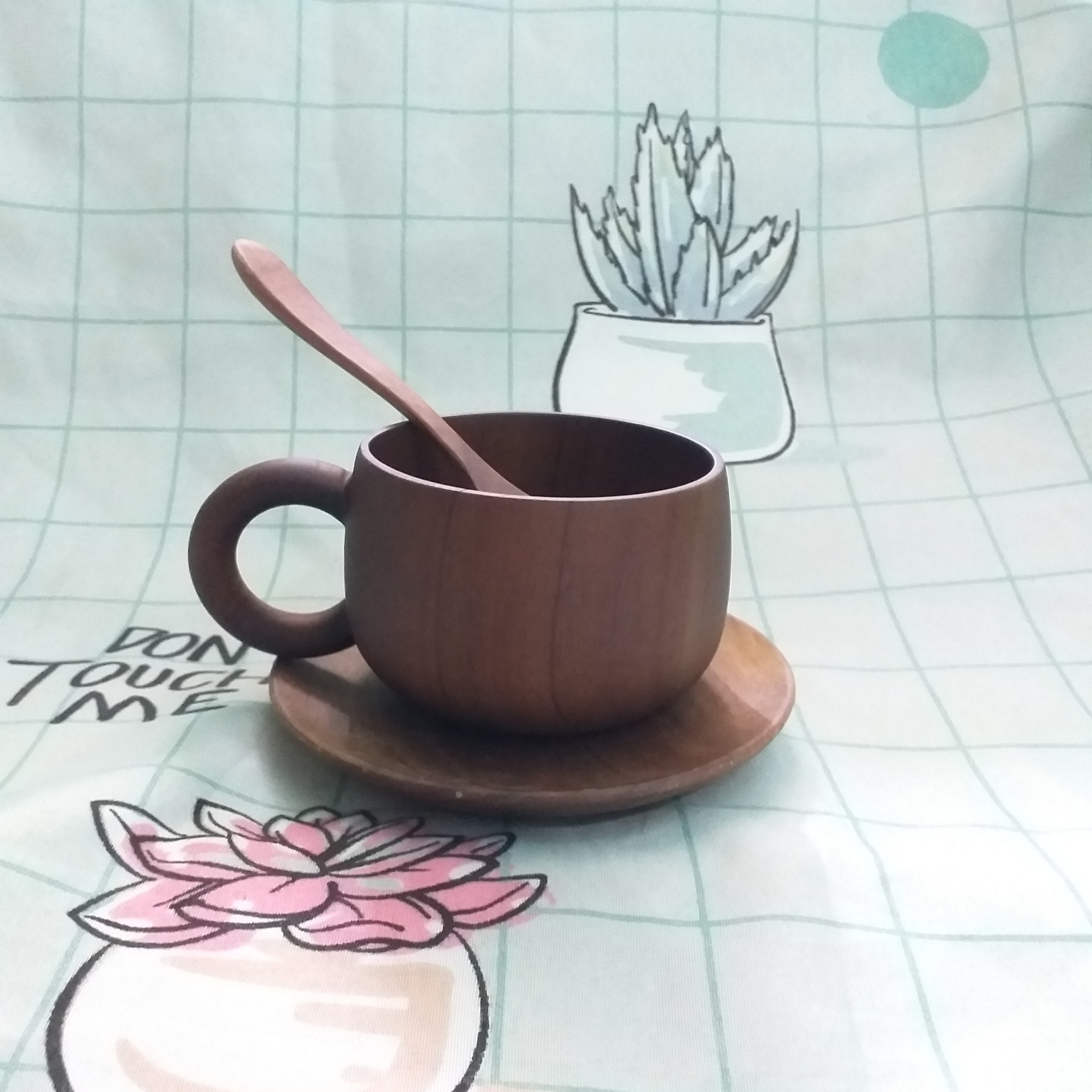 Bộ Cốc gỗ Vintage