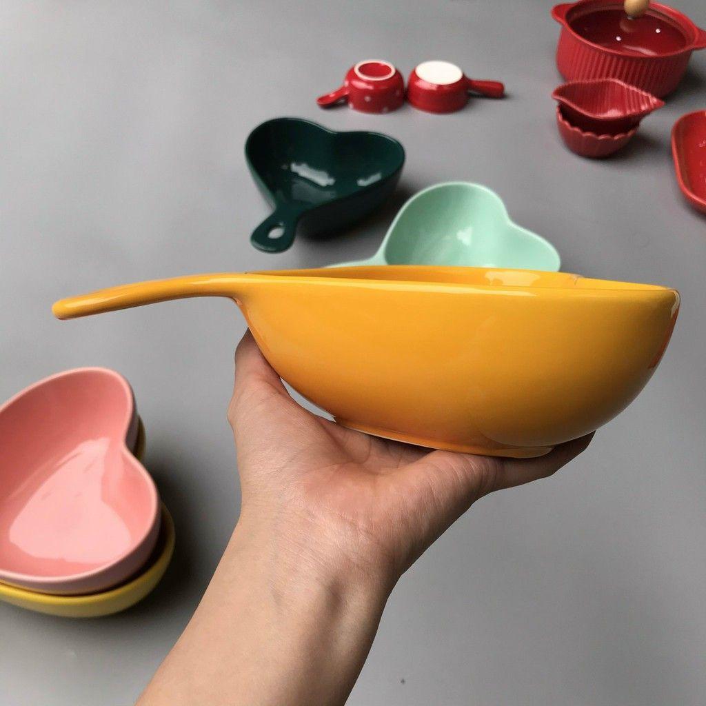 Green House - Bát sứ Trái Tim 5 Màu Chén Sứ dùng ăn dặm, ăn cơm decor trang trí