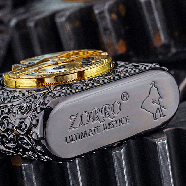 Vỏ Hột Quẹt Bật Lửa Xăng Zorro Z582 Thiết Kế Họa Tiết Động Cơ Lộ Thiên Đẹp Độc Lạ - Dùng Xăng Bấc Đá Cao Cấp