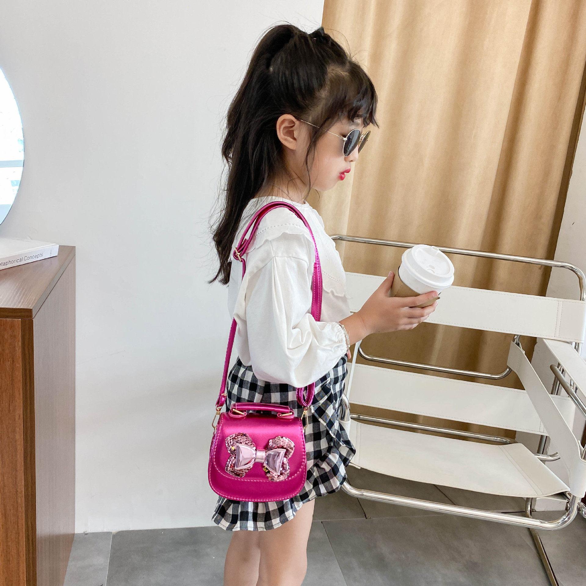 PU Trẻ Em Đeo Vai Bé Mẫu Giáo Túi Thời Trang Cho Bé Đeo Túi Nơ Cho Bé Túi Xách Cho Bé Gái Ví Đựng Tiền Xu