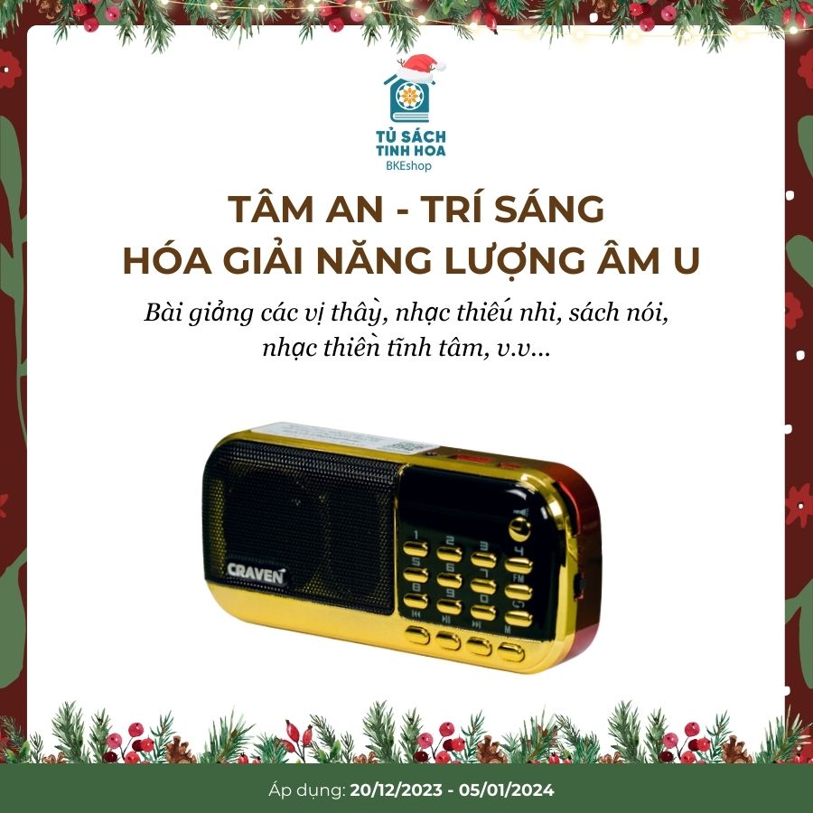 Combo Giáng Sinh An Lành 1 - Trọn Bộ Sách Trí Tuệ Cảm Xúc Và Loa Hàm Dưỡng Tâm Hồn 1688