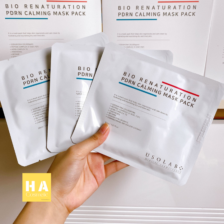 Mặt nạ tái tạo da Usolab Bio Renaturation PDRN Calming Mask
