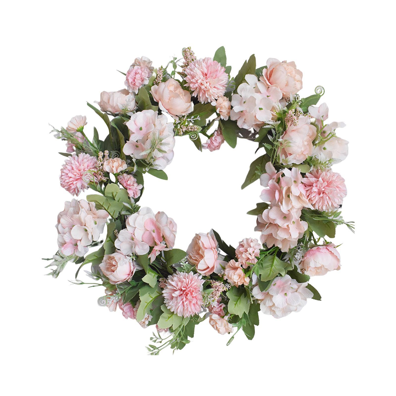 Artificial Wreath Garland Floral Front Door Wreath for Wedding Outside Porch