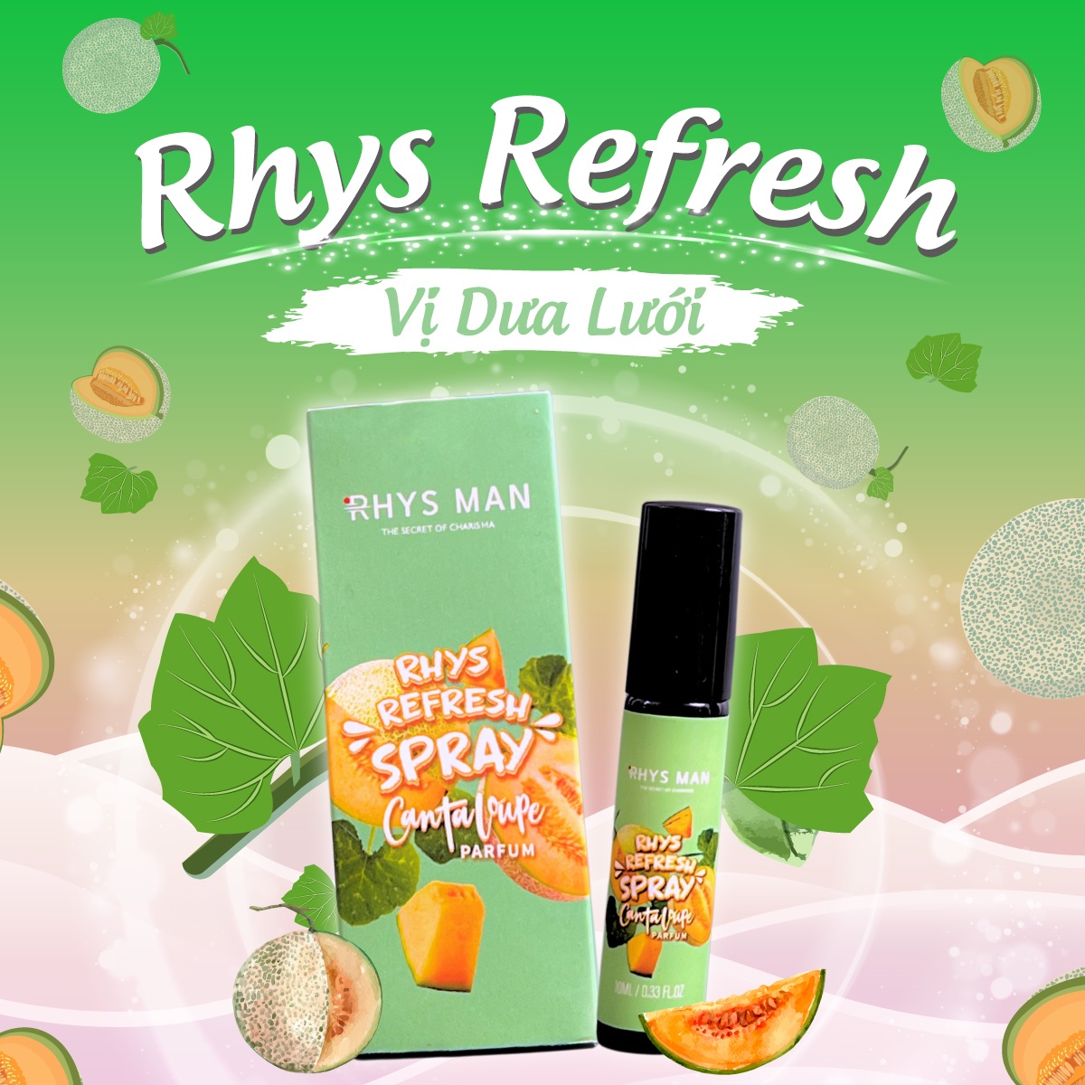 Xịt Thơm Miệng Rhys Refresh Spray Hương Trái Cây The Mát Sothing RHYS MAN 10ml- Hàng Chính Hãng