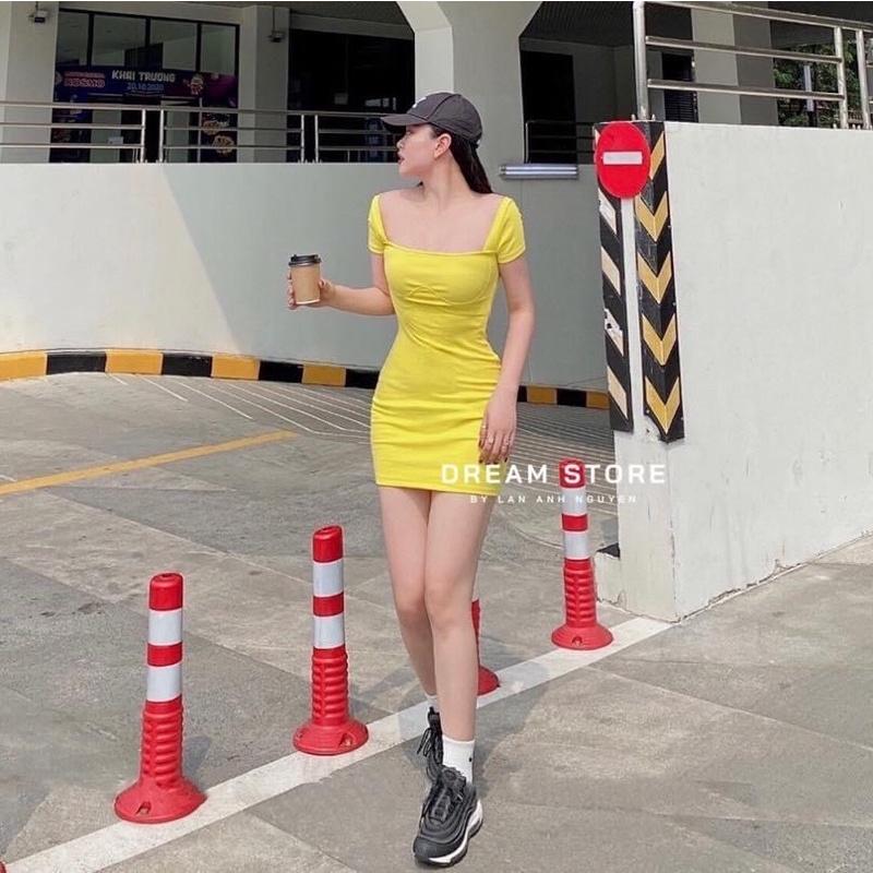 Đầm body rip cổ U siêu hot - Carotshop