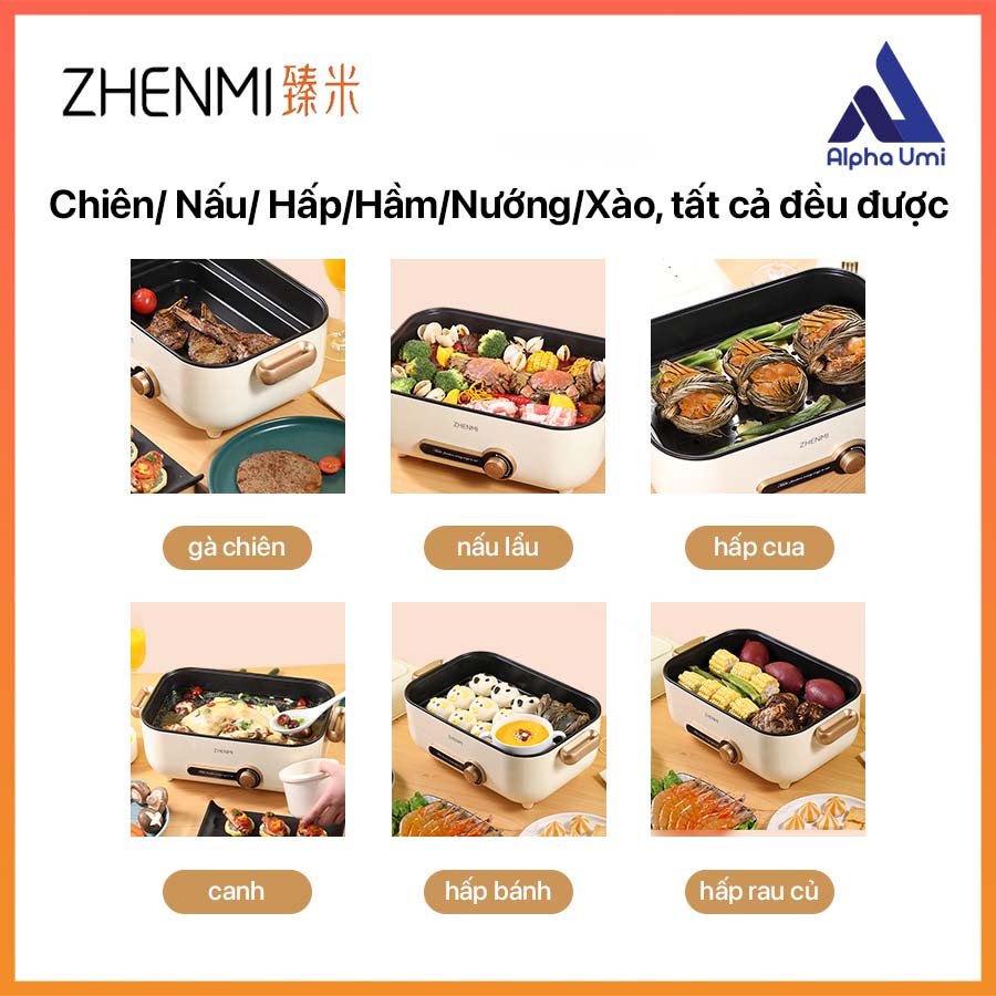 Nồi nấu điện, nồi lẩu điện đa năng ZHENMI ZM-ED4001 dung tích nồi