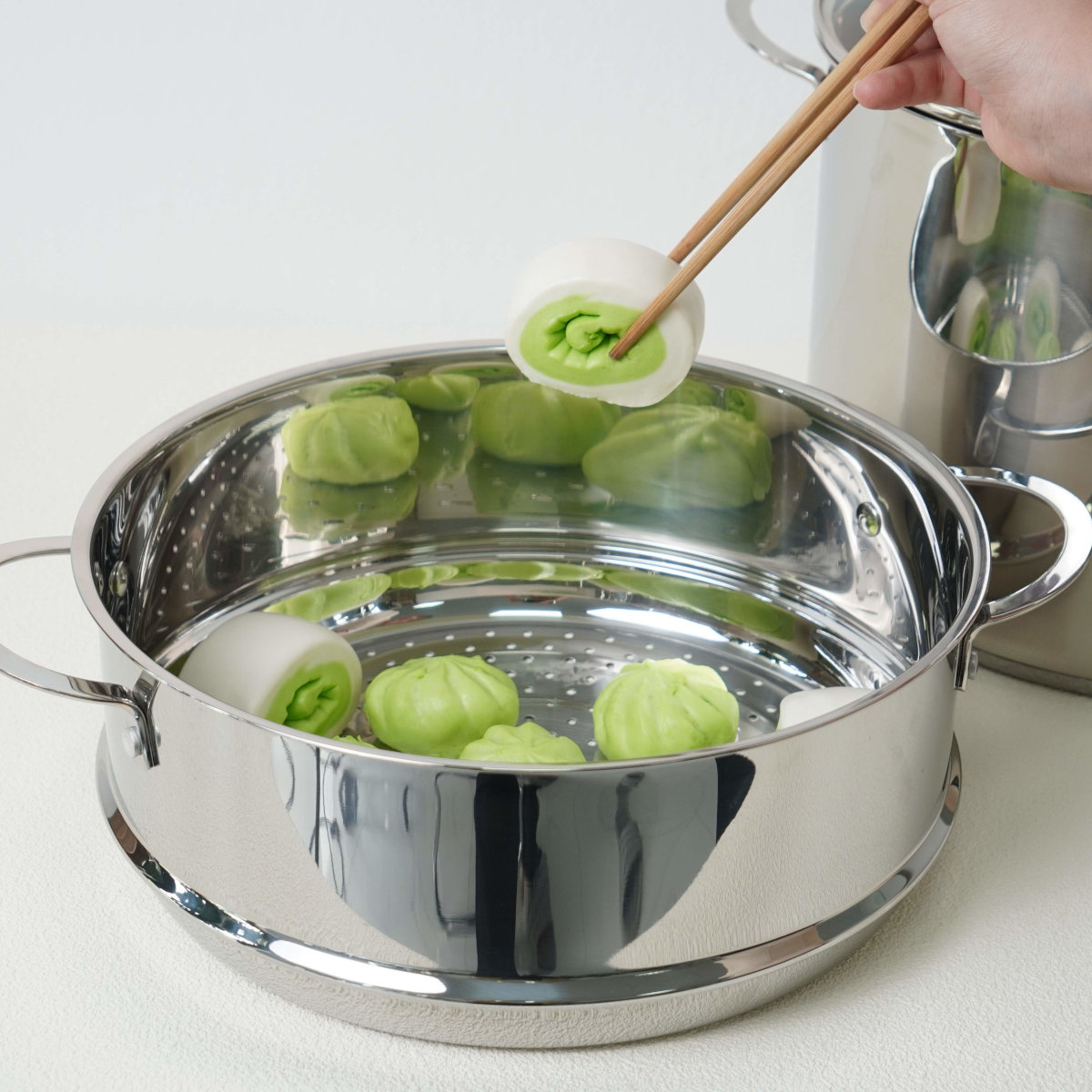 Bộ nồi xửng hấp Inox 5 đáy Kalpen L30PRO size 30cm dung tích 14L, chuẩn ĐỨc bảo hành 5 năm